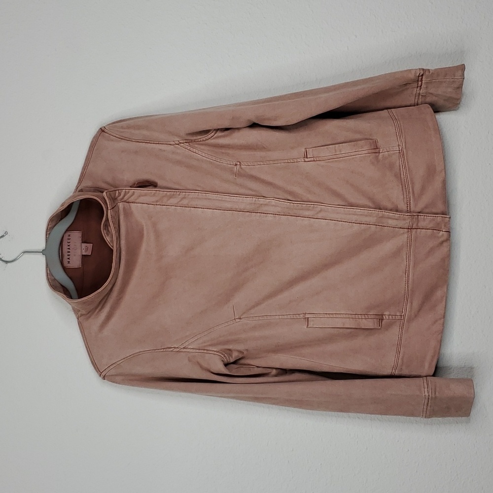 Marrakech Dusty Pink Leather-Feel Women's Jacket